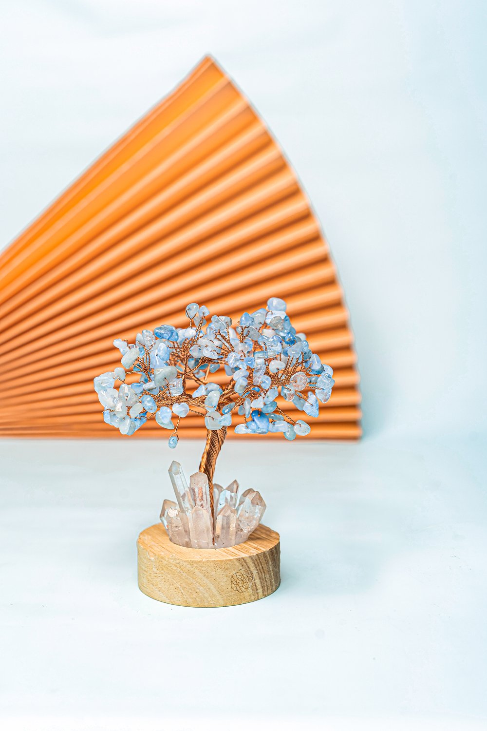 Aquamarine guardian angel lamp