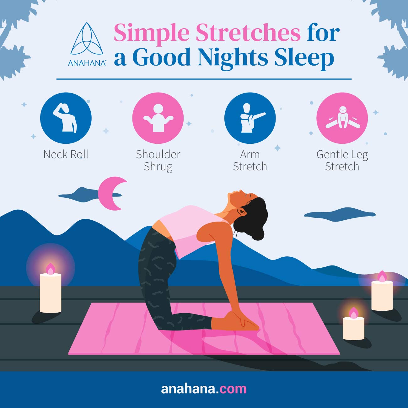 enkla stretchövningar för en god natts sömn
