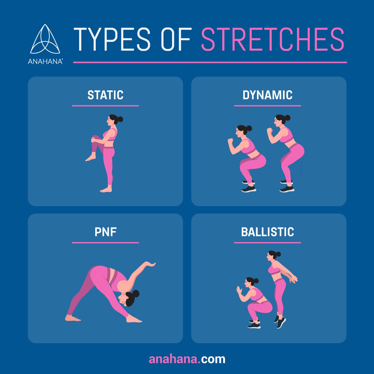 types of stretches