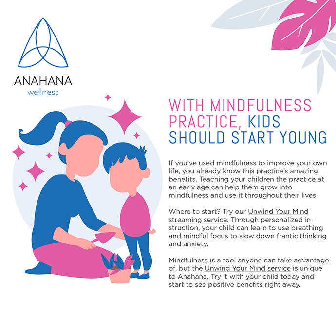 Woman and a child practicing mindfulness for kids