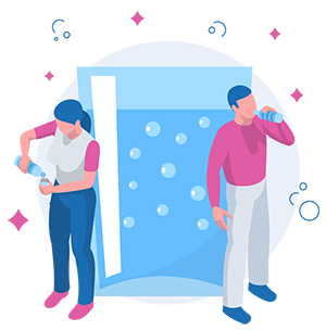 man and woman drinking electrolytes