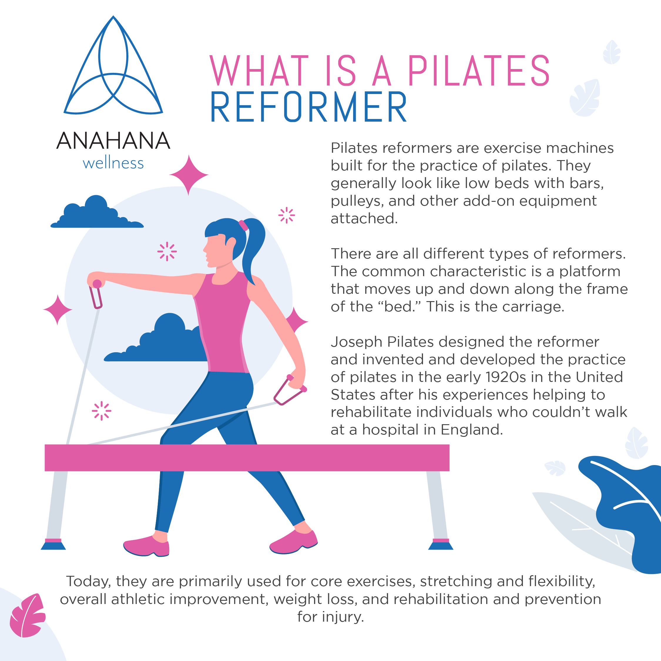 girl doing arm exercises using a pilates reformer