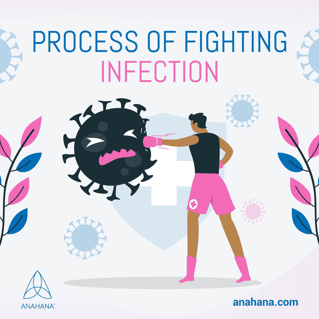 el proceso de lucha contra una infección