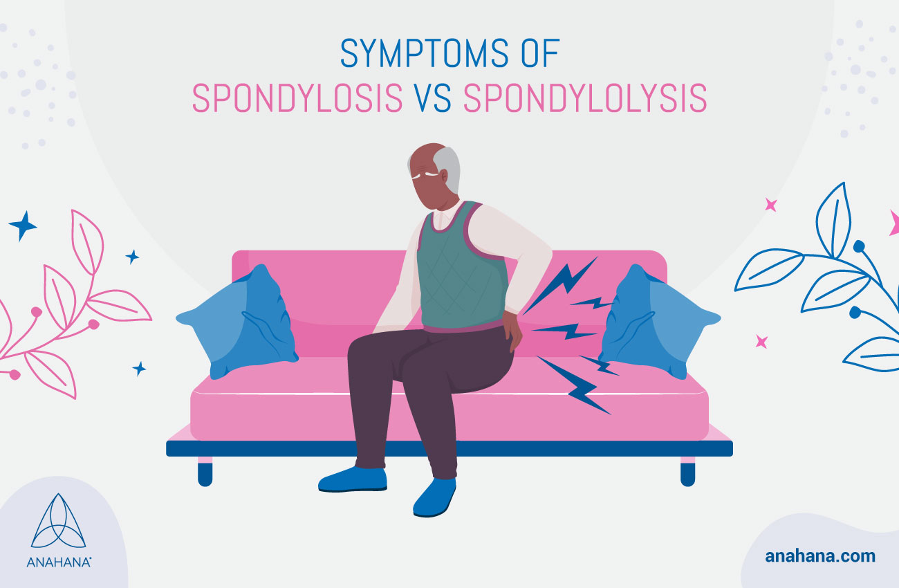 symtom på spondylos vs spondylolys