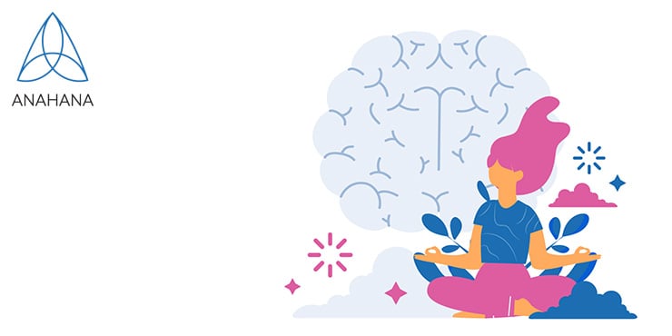 woman sitting and meditating