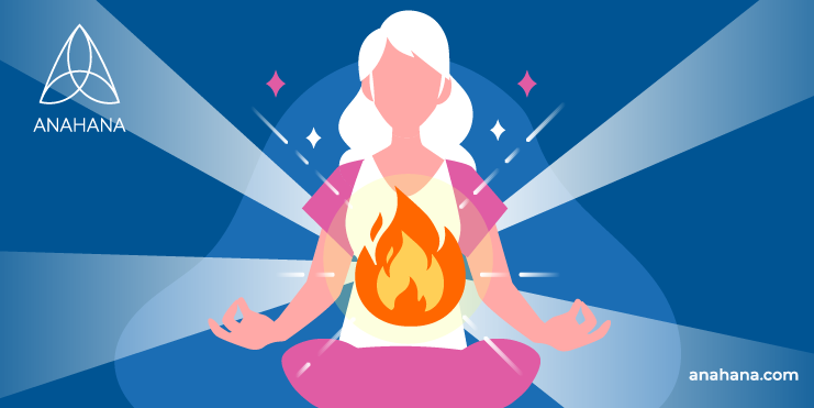 Femme essayant la méditation sur les tumeurs