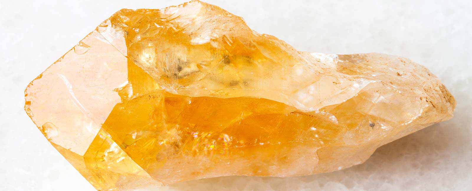 raw unpolished citrine crystal