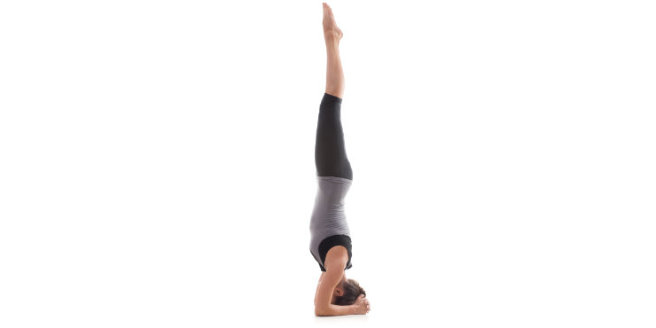 shirshasana hoofdstand gebonden yogahouding