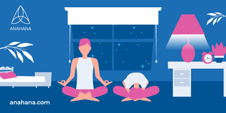 Mann praktiziert Nachtmeditation für Anfänger