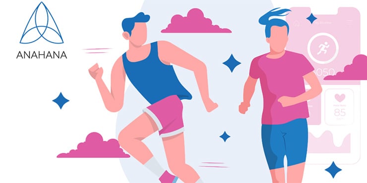 doi bărbați care aleargă după ce au făcut yoga pentru alergători