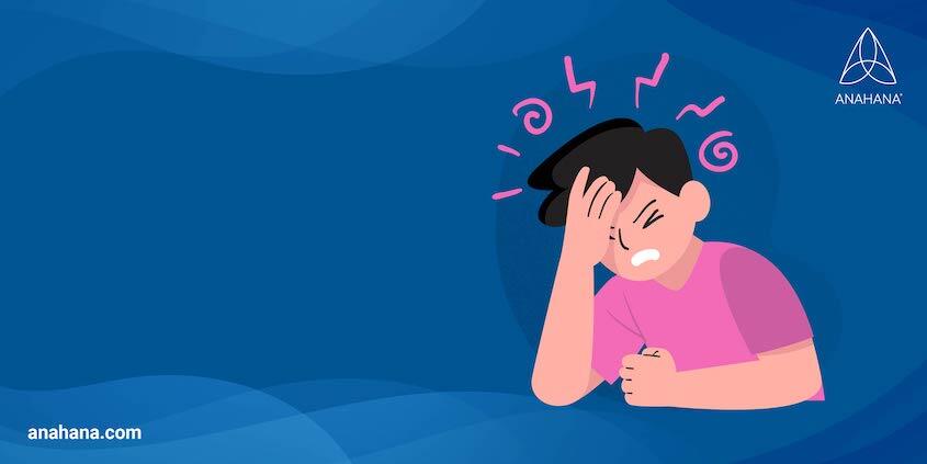 a person suffering from stress, needing self care