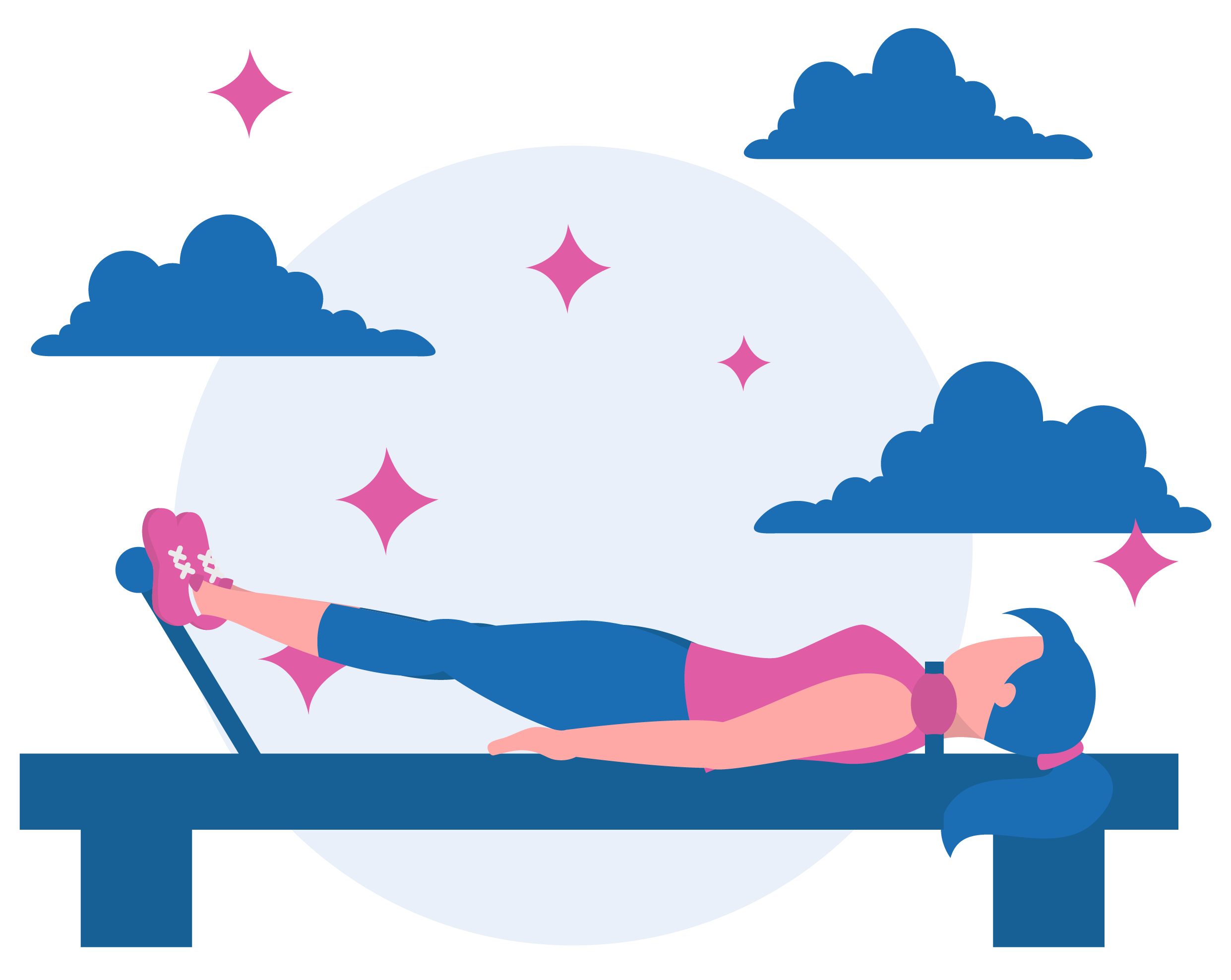 pilates equipment how to use a pilates reformer shown by a girl