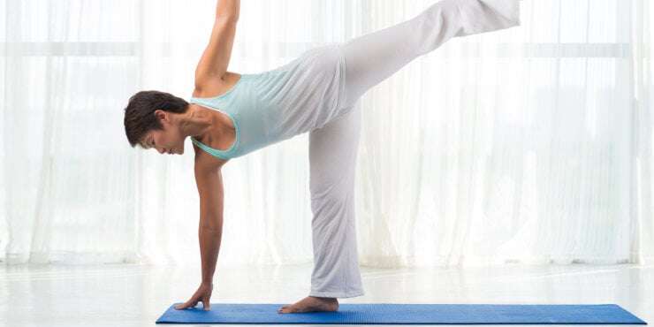 yoga half moon pose