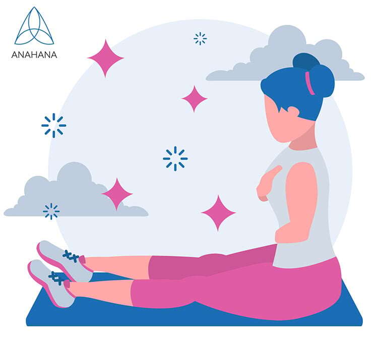 girl performing diaphragmatic breathing also known as belly breathing