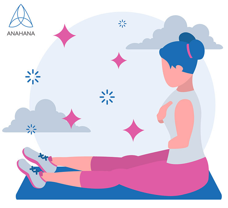 girl performing diaphragmatic breathing also known as belly breathing