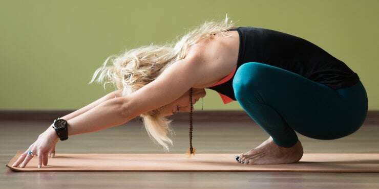 malasana garland yoga pose